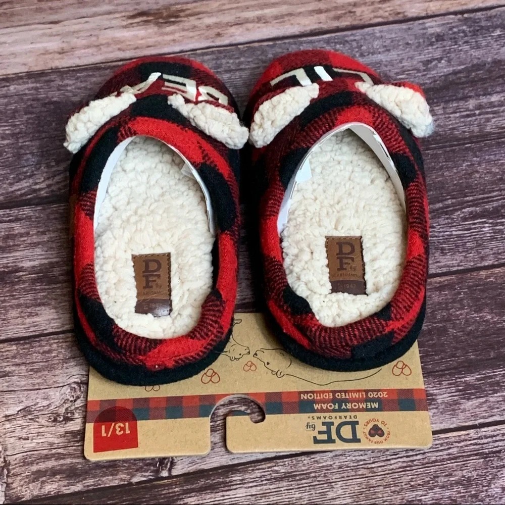 Dear Foams Lil Bear Buffalo Check Clog Slipper - Picture 2 of 7